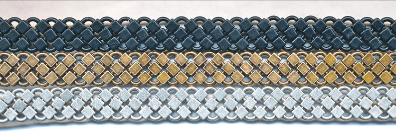 Beautiful DECORATIVE CHAIN MAIL sold by the foot Black, Ant.Sterling, Ant.Bronze image 5