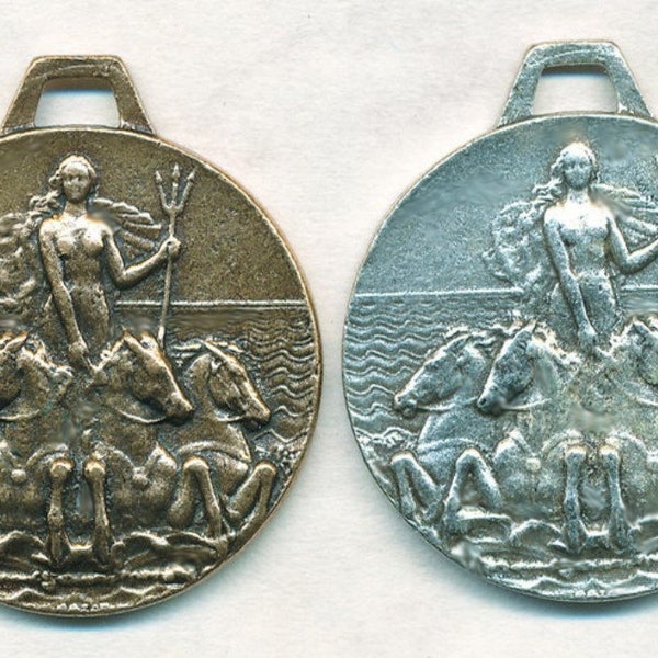 EPONA - GODIN van PAARDEN Art Deco Franse medaille door Bazor W W 1 gegoten uit origineel 30MM