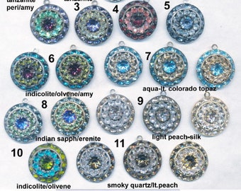 S A L E SWAROVSKI METAL 20MM FINDINGS With Stone inset.  Buy 1 Get 1 Free