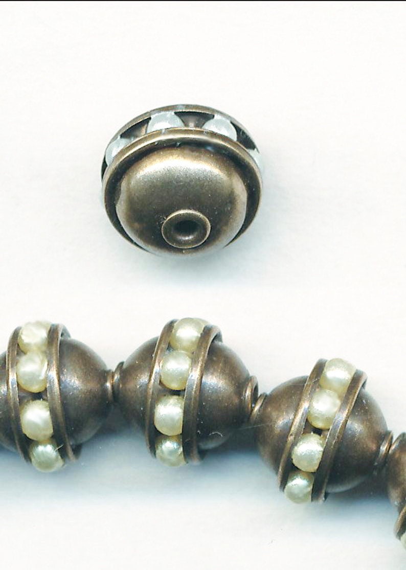 10 Pieces 8MM and 10MM Sale Pricing-25/% off PEARL and BRASS BEADS