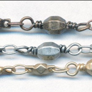 4MM BEADED SOLDERED CHAIN Sold By the Foot.  Delicate but Sturdy!!  Wire Wrapped
