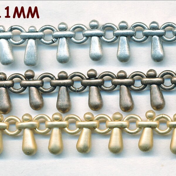 S A L E  UNUSUAL BEAUTIFUL CHAIN by the foot 11MM with Ring Links  Sale Priced!!
