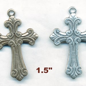 S A L E. Solid Brass Crosses. 1.5” 2 finishes