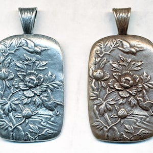Beautiful Pendant Cast from JAPANESE MATCH SAFE 1880&#39;S   2&quot; including bail 1 pendant