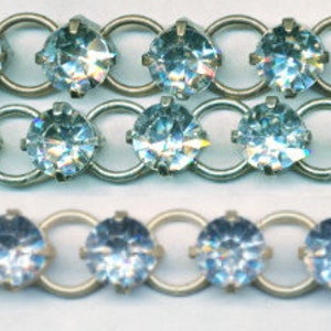 10mm Clear Crystal RHINESTONE LINKAGE--Special Price NEW Matte Gold!