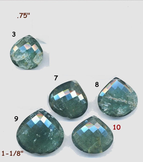 BEAUTIFUL GREEN GARNET Briolettes.  Priced Per Piece