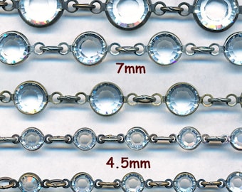 SWAROVSKI CHANNEL CHAIN Clear Crystal for Making Necklaces