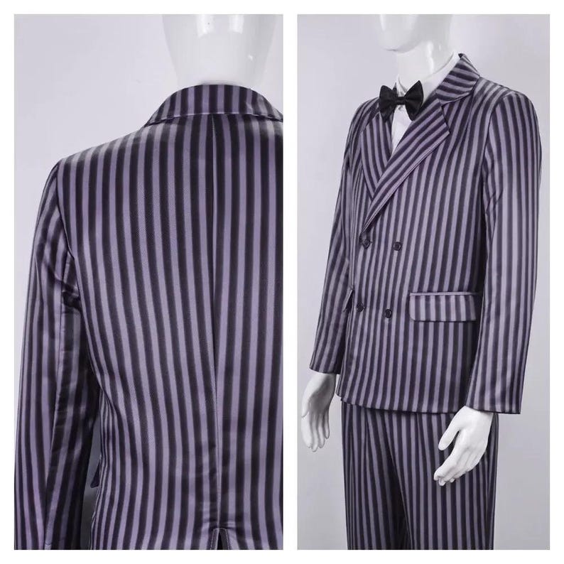 Wednesday Addams Costume Men's Long Sleeve Suit, Gomez Cosplay Outfit