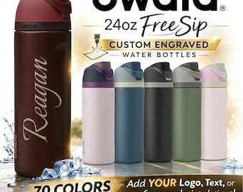 Personalized 24oz Owala FreeSip Water Bottle: Custom Laser Engraved