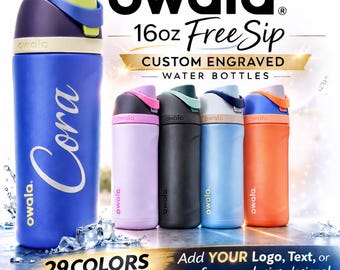 Personalized 16oz Owala Kids FreeSip Water Bottle: Custom Laser Engraved