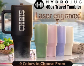 Personalized 40oz HydroJug Travel Tumbler: Custom Laser Engraved
