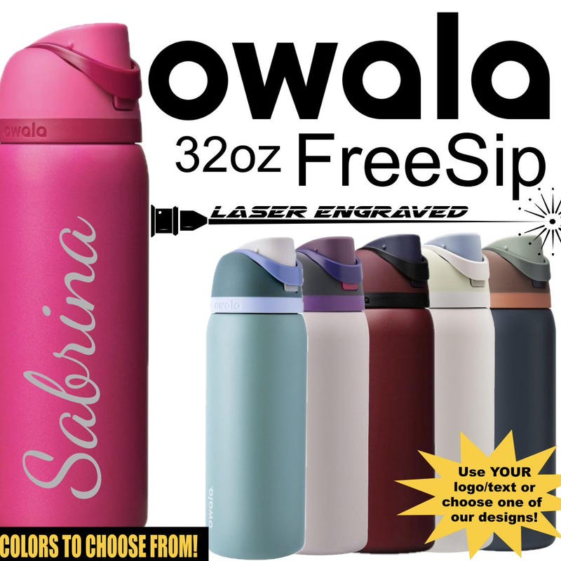 Logo Water Bottles Owala - Etsy