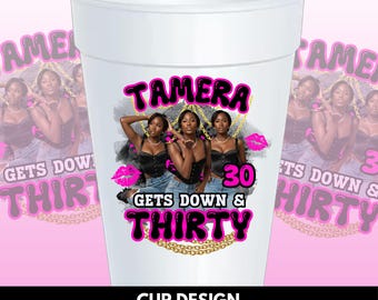 Party Design für Shirts, Styroportassen, Template | Geburtstag Shirt Design | Party Pack | Geburtstag SZN Design | Canva Vorlage | Große Mama