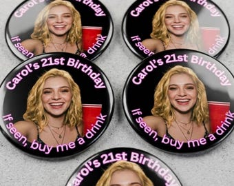 Custom Face Birthday Button: 3" Personalized Photo Pin — Milestone Birthday Party Decor