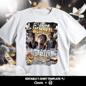 Memorial Shirt, In Loving Memory, Rest in Peace Shirt, Funeral Shirts, Memorial Shirt, Edit this with Canva, Heavenly Birthday, Hip Hop