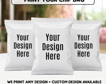 Personalize Chip Bags Favors, Custom Party Snacks for any event - Fast Shipping, We print your chip bag design