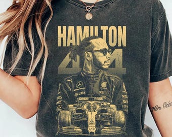Camiseta Lewis Hamilton 44, camiseta pirata vintage de F1, camiseta de carreras de Fórmula 1, regalo para fans de GOAT