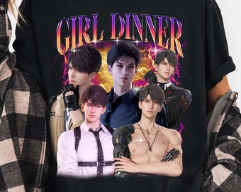 12 Style Caleb Girl Dinner Shirt, Love and Deep Space Tee | Meme Gift, Zayne, Xavier, Sylus, Otome Game Merch