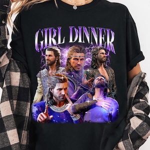 Girl Dinner Gale Baldurs Gate 3 Shirt | Custom Fantasy RPG Shirt | Gift for Gamers and Fans of Baldur&#39;s Gate