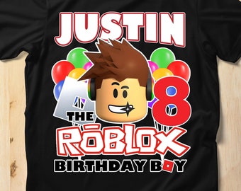 Custom Roblox Shirt, Birthday Squad Tees, Family Matching Shirts