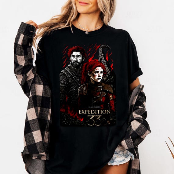 Clair Obscur Expedition 33 T-shirt: Dark Heroic Gamer Tee - Etsy