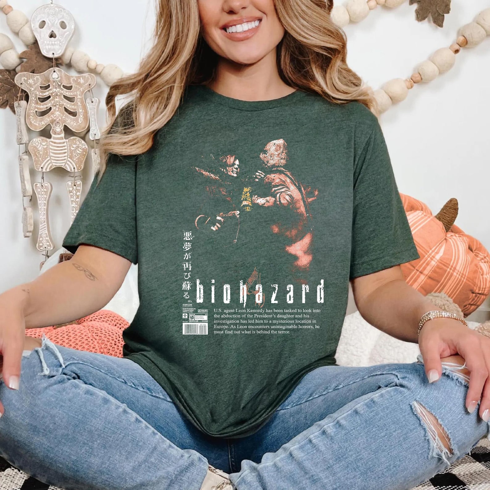 Biohazard Merch Resident Evil 4 Shirt, Leon Kennedy Tee | Vintage RE4 Remake Graphic ...