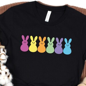 Easter Bunny Peeps Shirt, Religious Gift for Women, Easter Apparel for Bunny Lovers, Happy Easter Birthday Gift, Easter Matching T Shirt