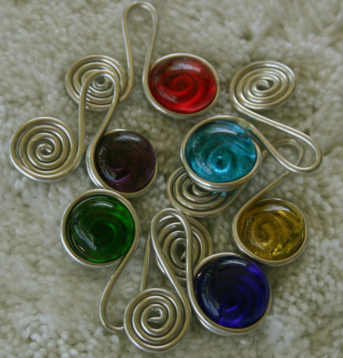 Beaded Wine Glass Charms Etsy