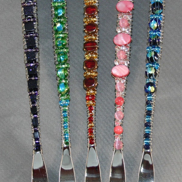 Beaded Olive and Pickle Fork