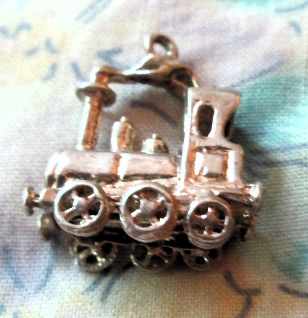 Sterling Silver Train Charm - 925 Silver Thread Bead For Bracelets & Necklaces