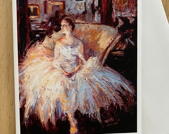 Art most popular notecards Ballerina Ballet Dancer boxed note cards notecards from original painting cards prints beautiful gift romantic