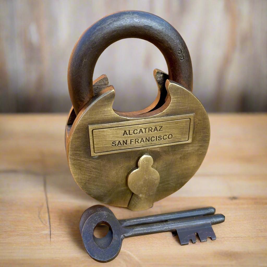Alcatraz Prison San Francisco Transfer Lock Solid Brass With Two Keys ...