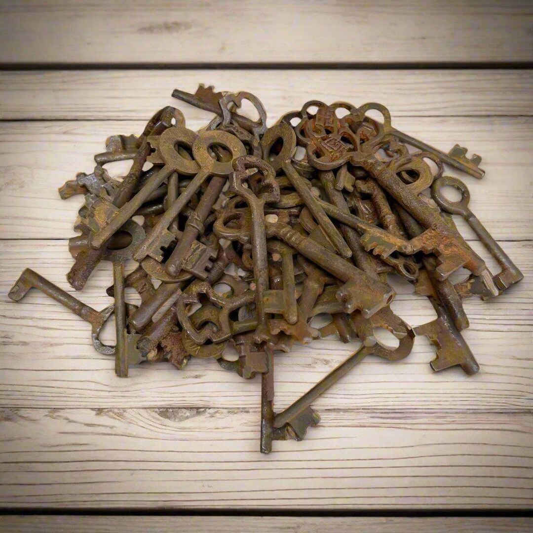 19th-century Cast Iron Assorted Keys With Antique Finish lot of 100 - Etsy