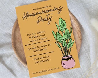 Housewarming Party editable invitation