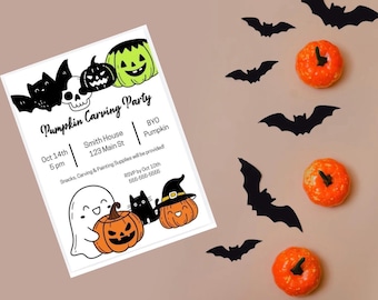 Pumpkin Carving Invitation