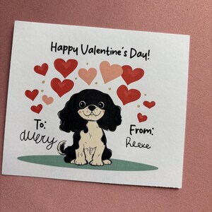 Cavalier Welpe druckbare Valentinstagskarten