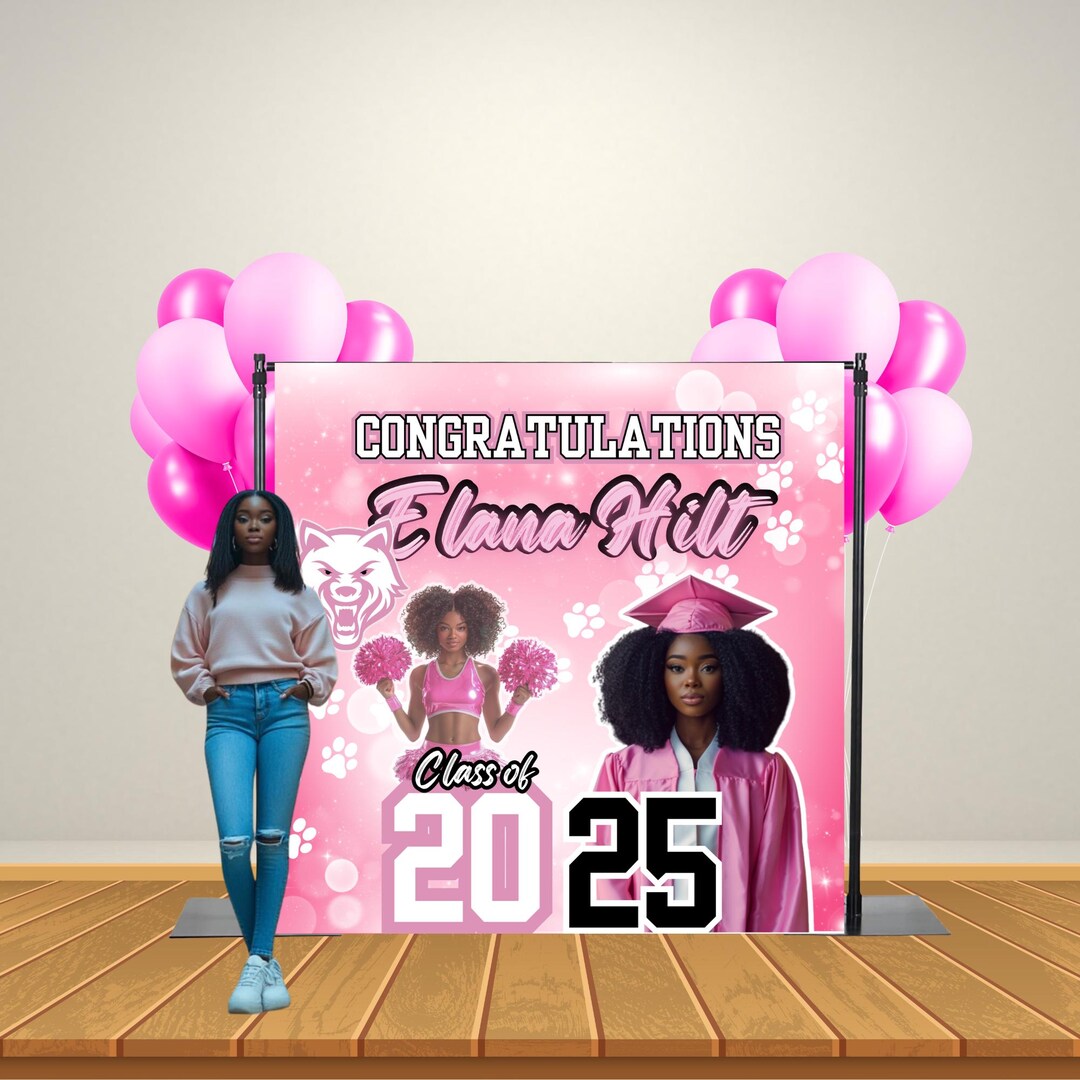 Editable Graduation Backdrop Design - Etsy