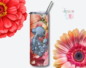 Mother, Flowers, Mama/ Personalized Tumblers 20oz