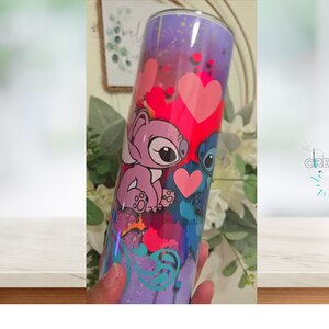 Stitch and Angel / Edelstahl / personalisierte Becher 20oz