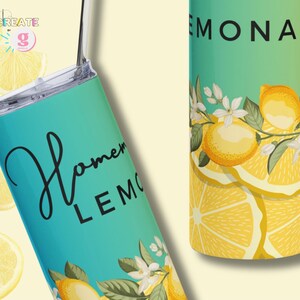 Homemade Lemonade cup / Personalized Tumblers 20oz