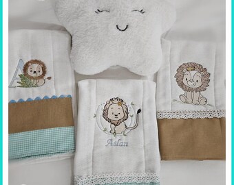 Baby Boy/ Infant/ Embroidery / Bibs/ Burp clothes/ Personalized
