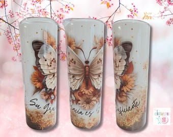 Su Gracias es Suficiente/ Butterfly/ Mariposa/ Personalized Tumblers 20oz