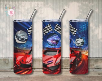 Race cars / Personalized Tumblers 20oz