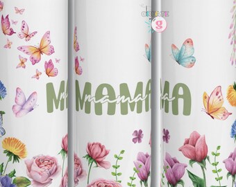 Mom, Flowers, Mama/ Personalized Tumblers 20oz