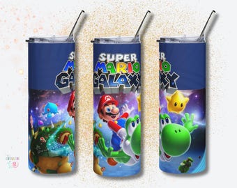 Mario Galaxy/ Personalized Tumblers 20oz