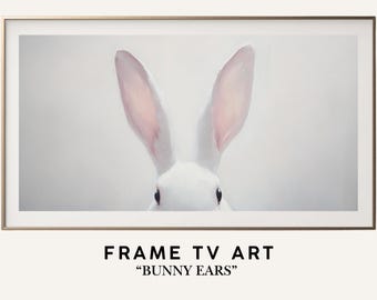 Ostern Rahmen Tv Art Häschenohren Rahmen Tv Osterhase Dekor Kaninchen Ölgemälde Tv Art Samsung Ostern Dekor digitaler Download Ostern Tv Kunst