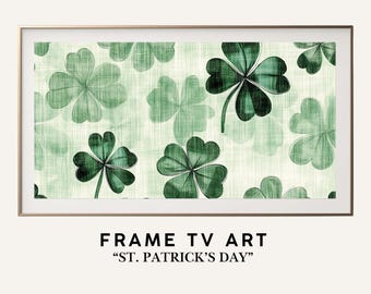 St Patrick's Day Frame Tv Art Clover Tv Art, St Patricks Day Decor, Saint Patricks Day Decor, St Pattys Day Decor Frame Tv Art Holiday decor