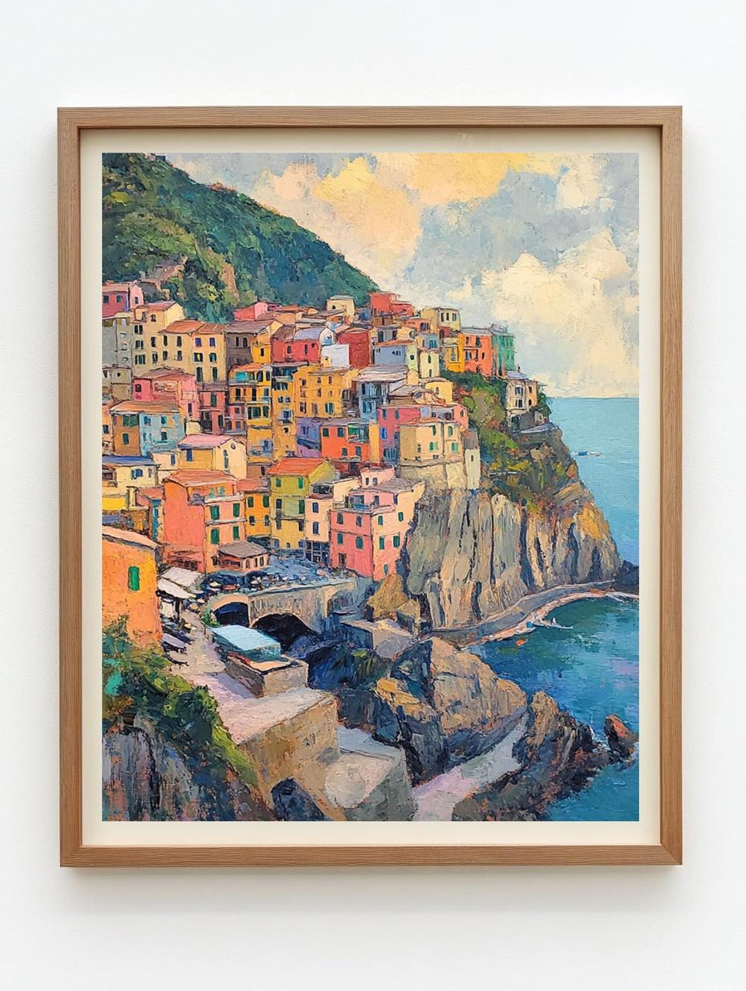 Cinque Terre print Cinque Terre digital print Italy wall art Cinque Terre artwork Italian coast print Cinque Terre poster Digital Italy art