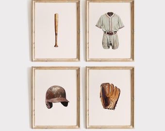Baseball nursery decor Vintage baseball Baseball room art Baseball Print Vintage Boy Room Wall Art Sport Nursery Print Baseball Shower Gift