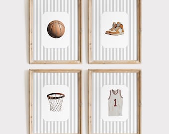 Basketball Nursery Prints Set of 4 - (Digital Download)